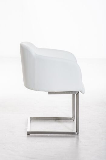 Chaise de Salle à Manger Saltocchio Cuir Artificiel Blanc 10x46cm 2
