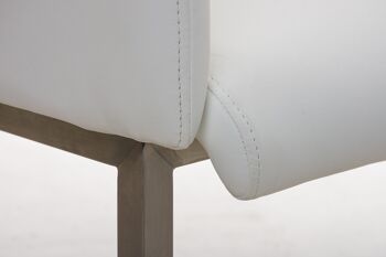 Chaise de Salle à Manger Saltocchio Cuir Artificiel Blanc 10x46cm 6