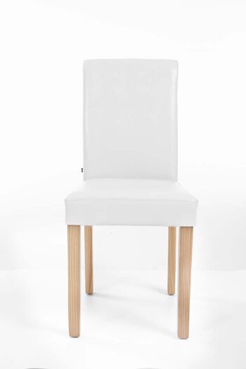 Tordandrea Chaise de salle à manger Cuir artificiel Blanc 6x47cm 2