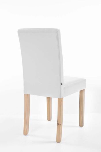 Tordandrea Chaise de salle à manger Cuir artificiel Blanc 6x47cm 4