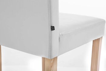 Tordandrea Chaise de salle à manger Cuir artificiel Blanc 6x47cm 6