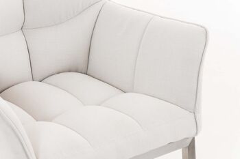 Bergantino Chaise de Salle à Manger Tissu Blanc 13x63cm 6