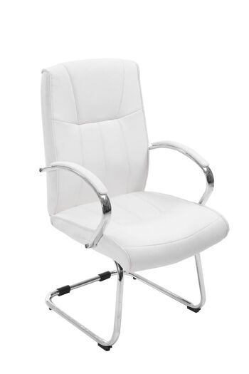 Bevilacqua Chaise de salle à manger Cuir artificiel Blanc 12x68cm 1