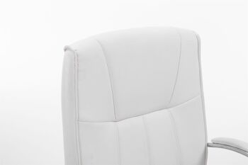 Bevilacqua Chaise de salle à manger Cuir artificiel Blanc 12x68cm 5