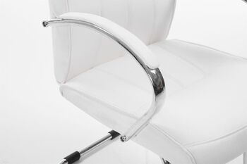 Bevilacqua Chaise de salle à manger Cuir artificiel Blanc 12x68cm 6