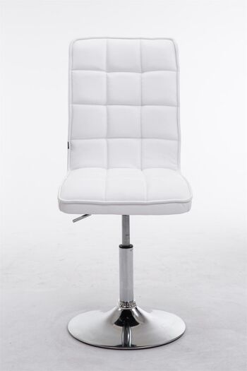 Bonferraro Chaise de salle à manger Cuir artificiel Blanc 7x59cm 1