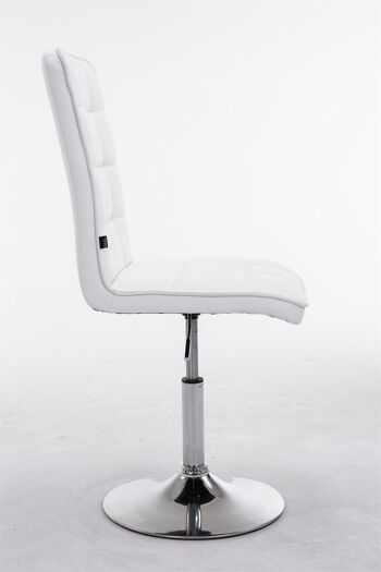 Bonferraro Chaise de salle à manger Cuir artificiel Blanc 7x59cm 2