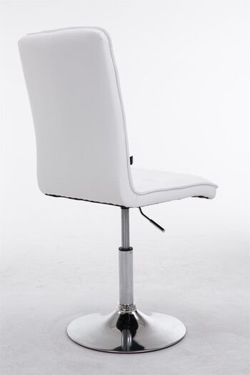 Bonferraro Chaise de salle à manger Cuir artificiel Blanc 7x59cm 3