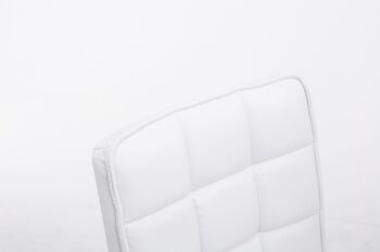 Bonferraro Chaise de salle à manger Cuir artificiel Blanc 7x59cm 4