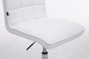 Bonferraro Chaise de salle à manger Cuir artificiel Blanc 7x59cm 5