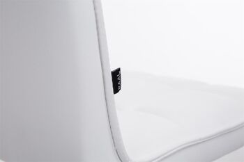 Bonferraro Chaise de salle à manger Cuir artificiel Blanc 7x59cm 6