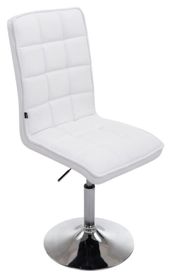 Bonferraro Chaise de salle à manger Cuir artificiel Blanc 7x59cm 8