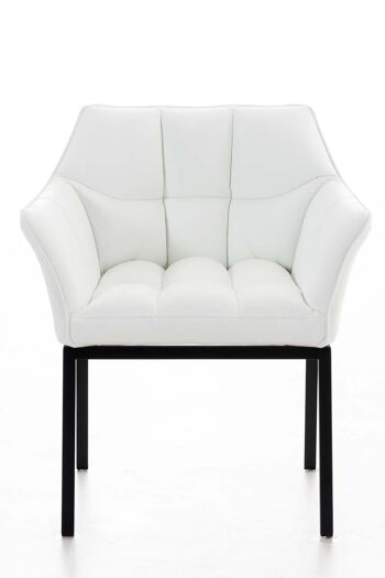 Borgoricco Chaise de salle à manger Cuir artificiel Blanc 13x63cm 2