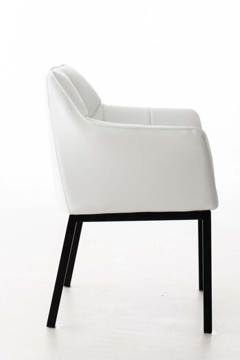 Borgoricco Chaise de salle à manger Cuir artificiel Blanc 13x63cm 3