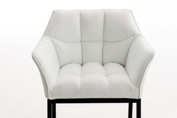 Borgoricco Chaise de salle à manger Cuir artificiel Blanc 13x63cm 5