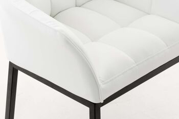 Borgoricco Chaise de salle à manger Cuir artificiel Blanc 13x63cm 6