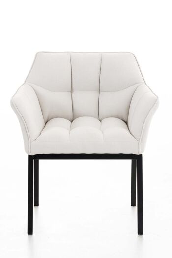 Bussolengo Chaise de salle à manger Tissu Blanc 13x63cm 2