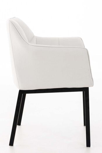 Bussolengo Chaise de salle à manger Tissu Blanc 13x63cm 3