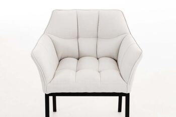 Bussolengo Chaise de salle à manger Tissu Blanc 13x63cm 5