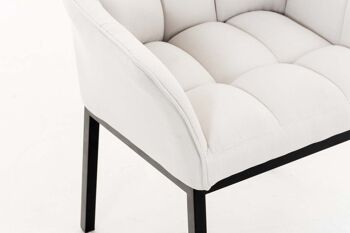 Bussolengo Chaise de salle à manger Tissu Blanc 13x63cm 6