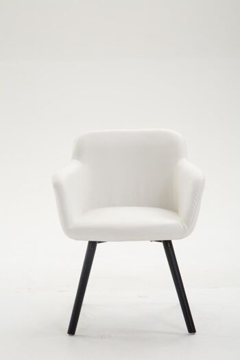 Costermano Chaise de salle à manger Cuir artificiel Blanc 7x62cm 2