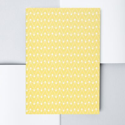 A5 Layflat Notebook plain pages - Dash print in Leaf Green