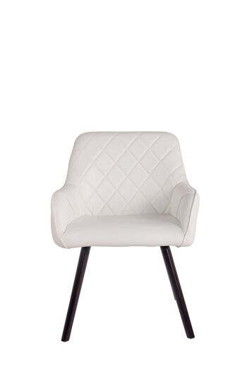 Fossalunga Chaise de salle à manger Cuir artificiel Blanc 9x58cm 2