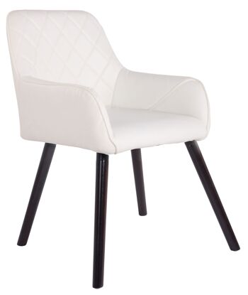 Fossalunga Chaise de salle à manger Cuir artificiel Blanc 9x58cm 1