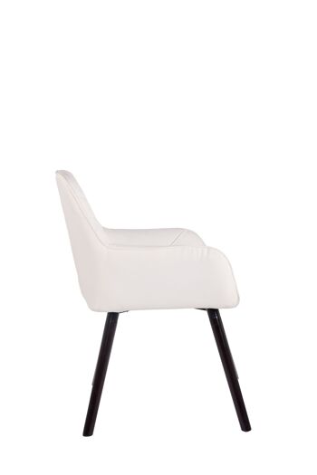 Fossalunga Chaise de salle à manger Cuir artificiel Blanc 9x58cm 3