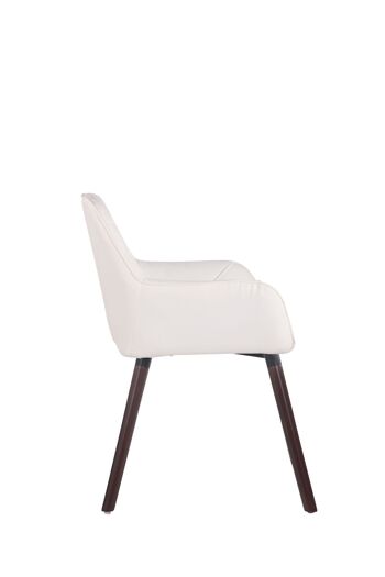 Martellago Chaise de salle à manger Cuir artificiel Blanc 9x58cm 2