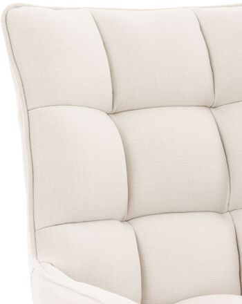 Chaise Passarella Tissu Blanc 8x60cm 4