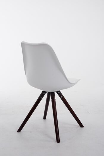 Pontelongo Chaise de salle à manger Cuir artificiel Blanc 6x56cm 3