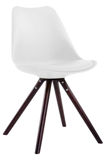 Pontelongo Chaise de salle à manger Cuir artificiel Blanc 6x56cm 7