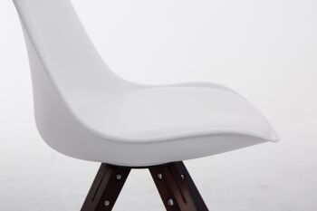 Povegliano Chaise de salle à manger Cuir artificiel Blanc 6x55.5cm 4