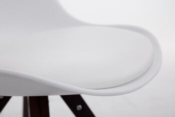 Povegliano Chaise de salle à manger Cuir artificiel Blanc 6x55.5cm 5