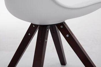 Povegliano Chaise de salle à manger Cuir artificiel Blanc 6x55.5cm 6