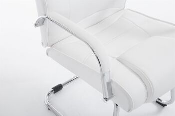 Pozzoleone Chaise de Salle à Manger Cuir Artificiel Blanc 14x67cm 5