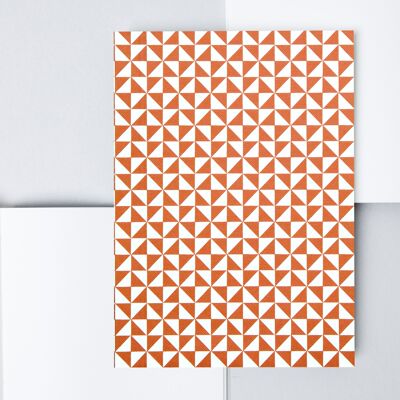 A5 Layflat Notebook plain pages - Kaffe print in Brick Red
