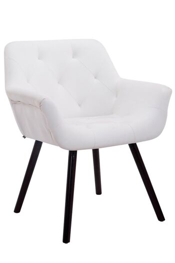 Villaverla Chaise de salle à manger Cuir artificiel Blanc 12x60cm 1