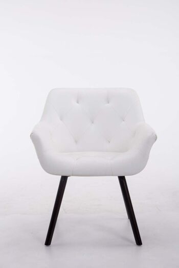 Villaverla Chaise de salle à manger Cuir artificiel Blanc 12x60cm 2