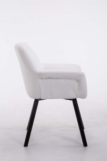 Villaverla Chaise de salle à manger Cuir artificiel Blanc 12x60cm 3