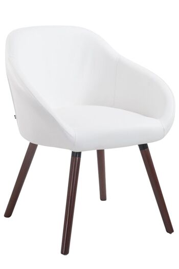 Acquaratola Chaise de salle à manger Cuir artificiel Blanc 10x61cm 1