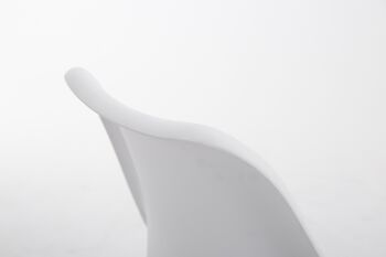 Antiquarium Chaise de salle à manger Cuir artificiel Blanc 6x56cm 5