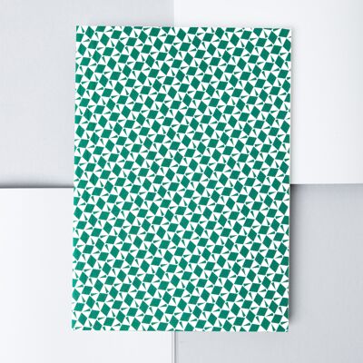 A5 Layflat Notebook plain pages - Victor print in Green