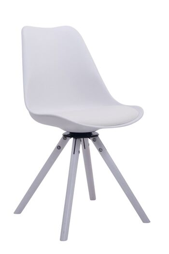 Bottazzella Chaise de salle à manger Cuir artificiel Blanc 6x56cm 1