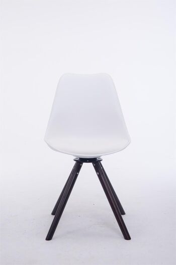 Calabricito Chaise de salle à manger Cuir artificiel Blanc 6x56cm 2