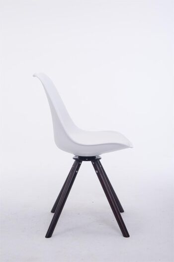 Calabricito Chaise de salle à manger Cuir artificiel Blanc 6x56cm 3