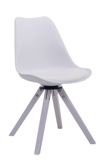 Chaise de Salle à Manger Campodivivo Cuir Artificiel Blanc 6x56cm 1