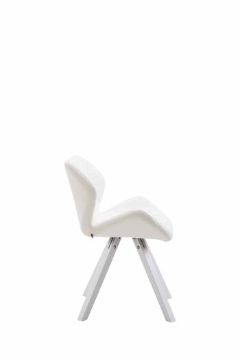 Capannaccio Chaise de salle à manger Cuir artificiel Blanc 6x52cm 2