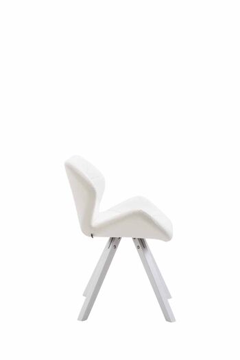 Chaise de Salle à Manger Capistrello Cuir Artificiel Blanc 6x52cm 2